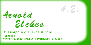 arnold elekes business card